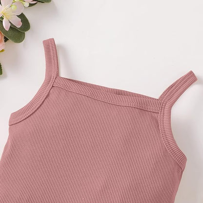 OPAWO Onsies for Baby Girls' Bodysuits 3 Pack Neutral Baby Clothes Spaghetti Strap & Long Sleeve Fall Baby Undershirt 0-2T