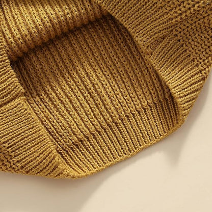 Newborn Baby Boy Girl Knit Sweater Long Sleeve Solid Winter Warm Sweatshirt Top Outfit Infant Toddler Fall Clothes