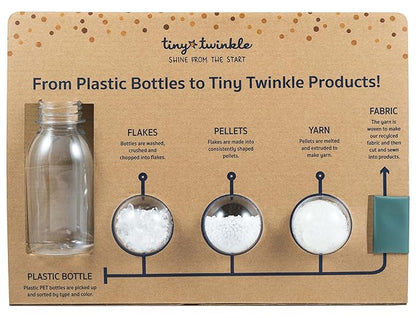 Tiny Twinkle Mess Proof Baby Bib for Girls | Waterproof Toddler Bib for Eating | Baby Apron for Feeding | Machine Washable | Perfect Shower Gift (Petite Safari, 6–24M)