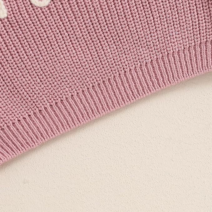 Mommy and Me Sweater Matching Family Outfit Long Sleeve Knit Sweater Pullover Mom and Baby Clothes