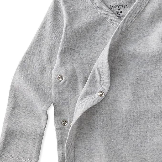 unisex-baby Sterling 3-pack Kimono Bodysuits 100% Organic Cotton Side Snap for Baby Boys & Girls