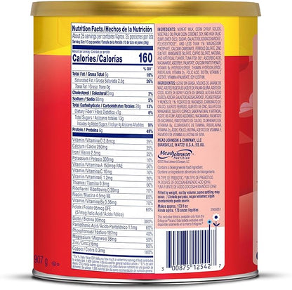 Enfagrow PREMIUM Toddler Nutritional Drink, Made with Real Milk, Brain-Building Omega-3 DHA, Nutrients and Prebiotics for Growth & Immune Support, Non-GMO, Toddler Milk Powder, 32 Oz Can, 6 Count