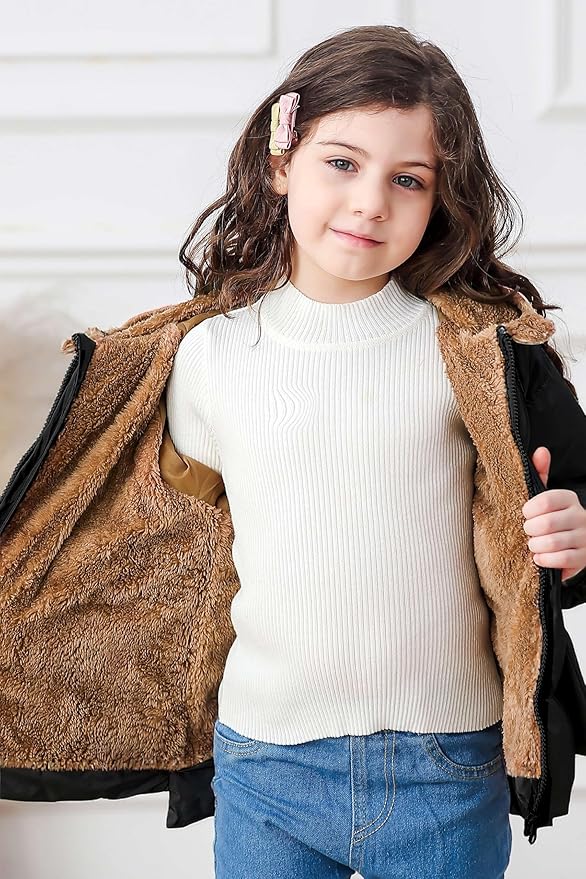 TUONROAD Baby Girls Coats for 6 Months-5 Years Toddlers Boy Winter Jacket Warm Bear Hooded Outdoor Coats Size 5