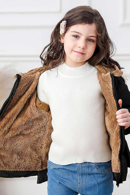 TUONROAD Baby Girls Coats for 6 Months-5 Years Toddlers Boy Winter Jacket Warm Bear Hooded Outdoor Coats Size 5