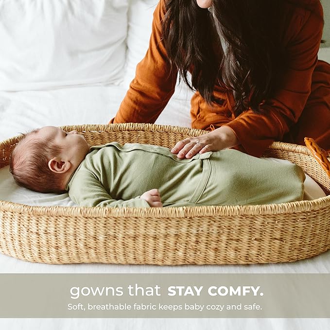 goumikids Viscose Made from Bamboo Organic Cotton Convertible Baby Gown