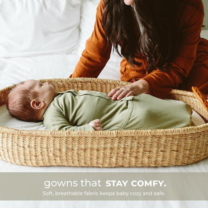 goumikids Viscose Made from Bamboo Organic Cotton Convertible Baby Gown