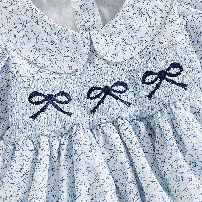 Summer Baby Girls Clothes Floral Short Sleeve Romper Dress Tutu Bodysuit Doll Collar Jumpsuit One Piece Outfit