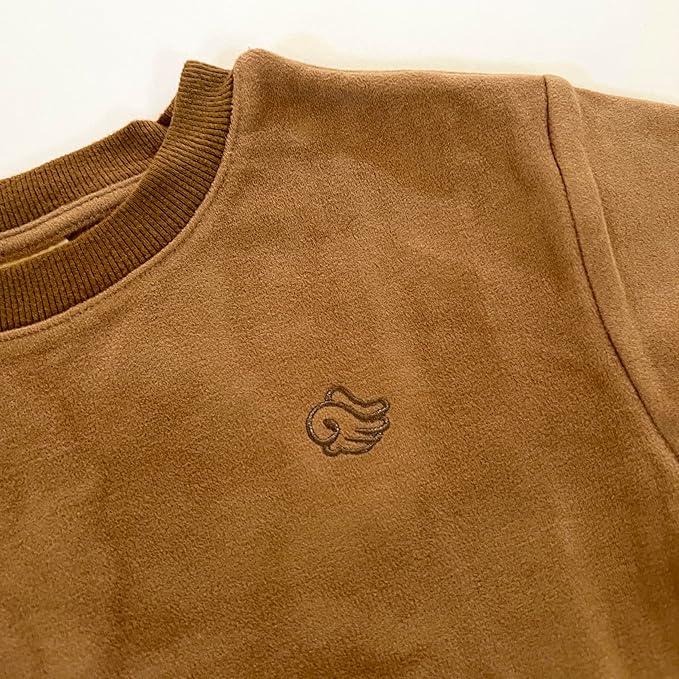 Geneve Oversized Brushed Jersey Romper - Angel Wing Embroidery - Cozy