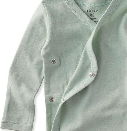 unisex-baby Sterling 3-pack Kimono Bodysuits 100% Organic Cotton Side Snap for Baby Boys & Girls