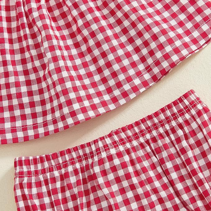 Mubineo Baby Girl Summer Clothes Cute Ruffle Tops Dress Shorts Outfits Set Infant Toddler Shrit Bloomers Princess Outfit