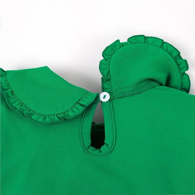 Magic Park 0-24M Infant Girl Peter Pan Collar Romper Baby Long Sleeve Bodysuit Girls Ruffle Jumpsuit Casual Winter Tops