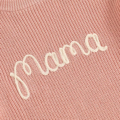 Mommy and Me Sweater Matching Family Outfit Long Sleeve Knit Sweater Pullover Mom and Baby Clothes