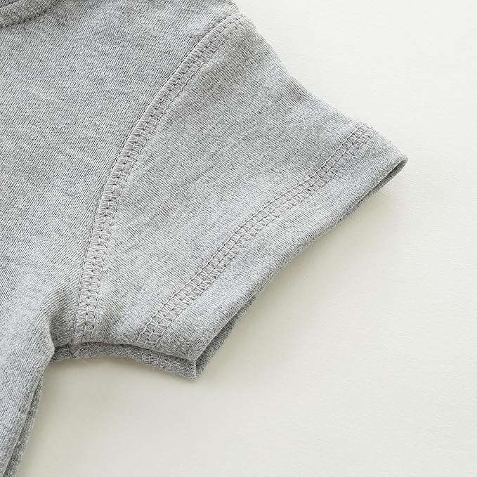 Baby Multicolor Short Sleeve T-Shirt Tee Summer Solid 100% Cotton Basic Clothes