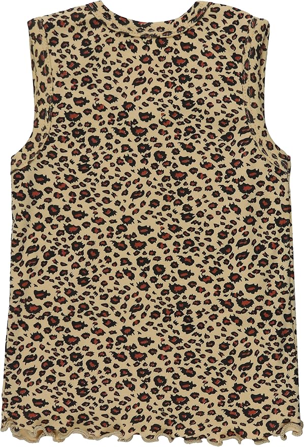 ToBeInStyle Girl's 4 Pack Ruffle Hem Cotton Tank Tops