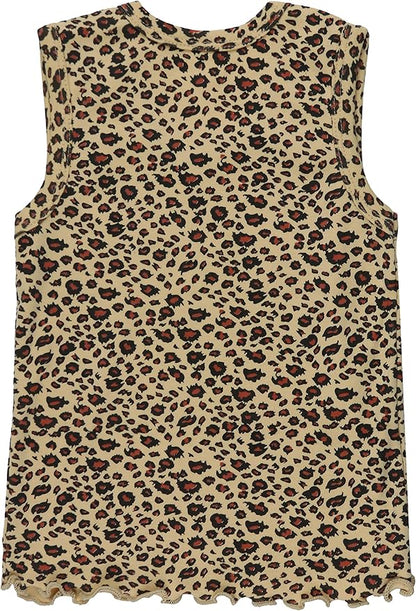 ToBeInStyle Girl's 4 Pack Ruffle Hem Cotton Tank Tops