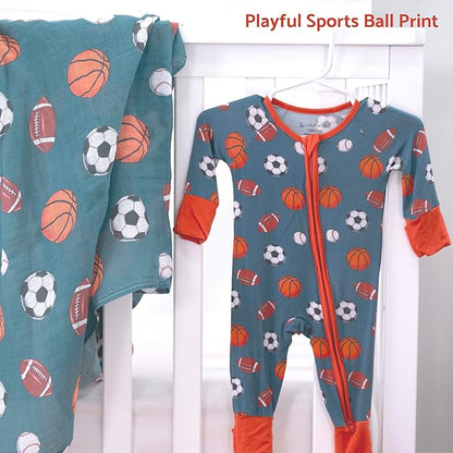 LollyBanks Baby Pajamas, 2-Way Zipper Infant Romper, 95% Viscose Made from Bamboo and 5% Spandex, Baby Sleepers