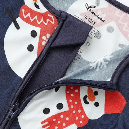 Unisex Infant Neutral Zipped Footies, Viscose from Bamboo 2-Way Zipper Romper Outfit, 0-24 Months One-piece Jumpsuit