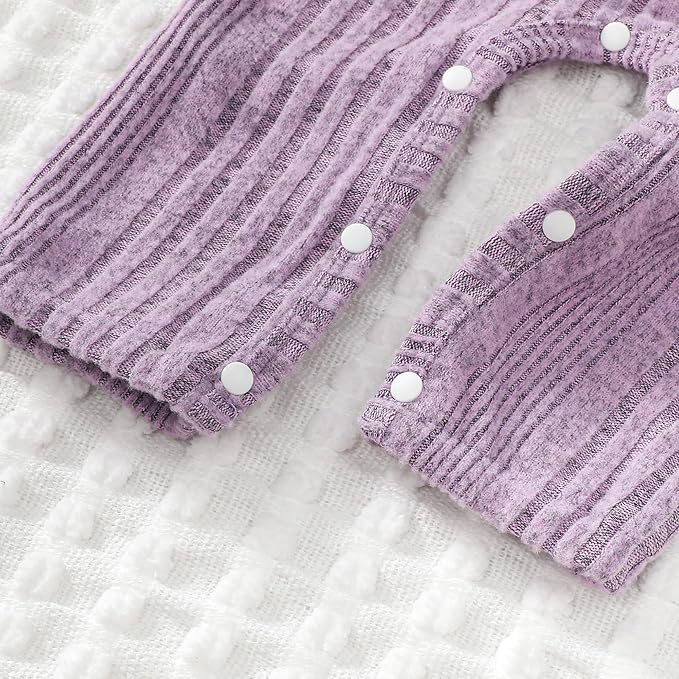 Infant Baby Girl Clothes Newborn Girl Romper Fall Winter Outfit Ruffle Long Sleeve Jumpsuit Romper Cute Baby Girl Outfit