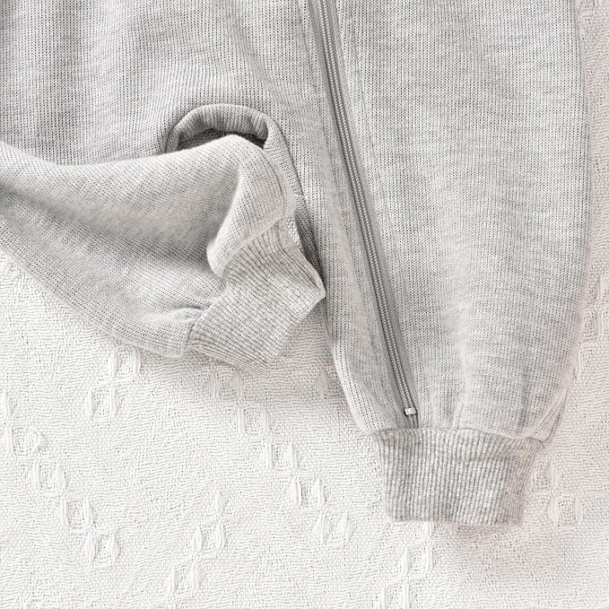 Unutiylo Unisex Baby Boys Girls Long Sleeve Infant Baby Zipper Hooded Jumpsuits Romper Loose Outfit Clothes