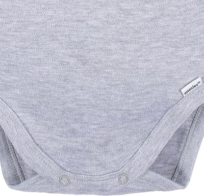 Gerber Unisex Baby Long Sleeve Solid Onesies Multi-pack Interlock 180 Gsm