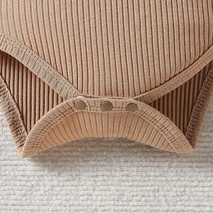 ChuYuKu Baby Girls Newborn Long Sleeve Romper Infant Winter Clothes Floral Pants Outfits with Headband & Mittens 0-6M