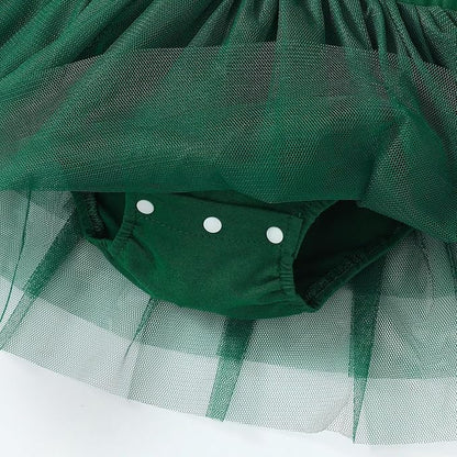 Baby Girl Clothes Infant Ruffle Sleeve Romper Dress Newborn Solid Tutu Skirt Sets Jumpsuit Headband Outfit