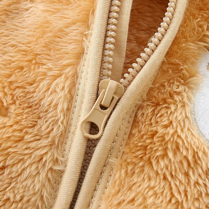 Baby Romper Infant Hooded Jumpsuit Long Sleeve Footed Onesie Outwear Outfits