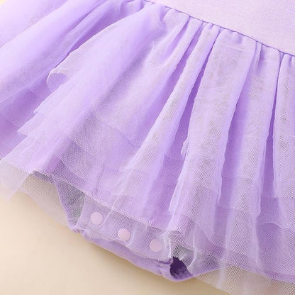 Magic Park 0-18M Infant Bodysuit Tutu Dress Baby Girl Romper Dress Toddler Solid Color Tulle Skirt Baptism Holidays Outfits