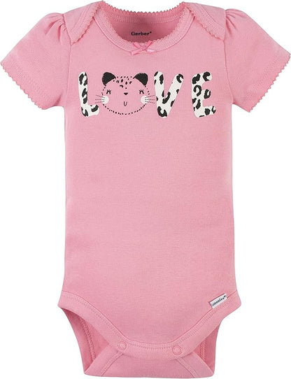 Gerber baby-girls 8-pack Short Sleeve Onesies Bodysuits