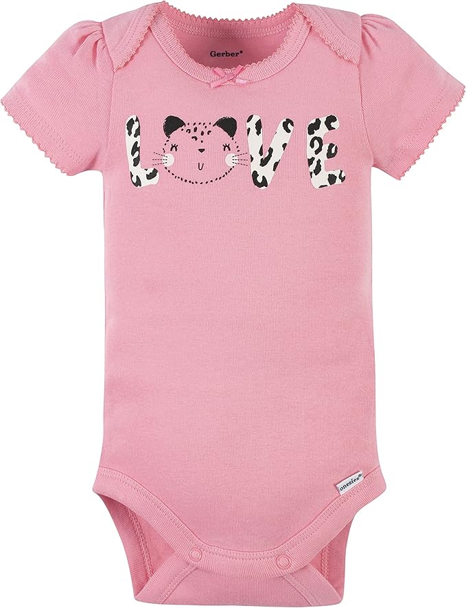 Gerber baby-girls 8-pack Short Sleeve Onesies Bodysuits