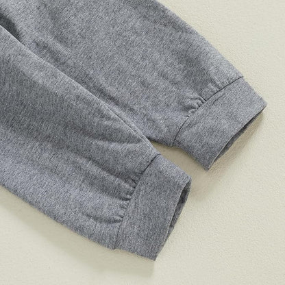 fhutpw Baby Boy Clothes 3 6 12 18 Months Ribbed Knitted Long Sleeve Romper and Pants Sets Newborn Fall Splicing Color Outfits