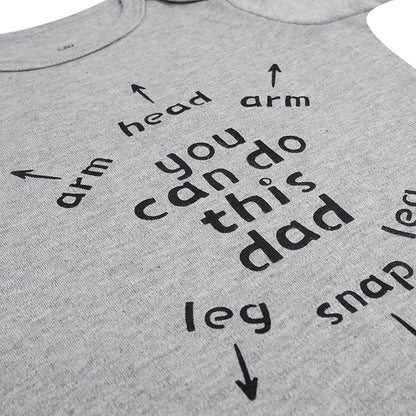 Cnins Funny Baby Bodysuit & Daddy Matching Cotton Outfit for Wild One 1st Birthday, Unisex Newborn Infant Clothes 0-24M