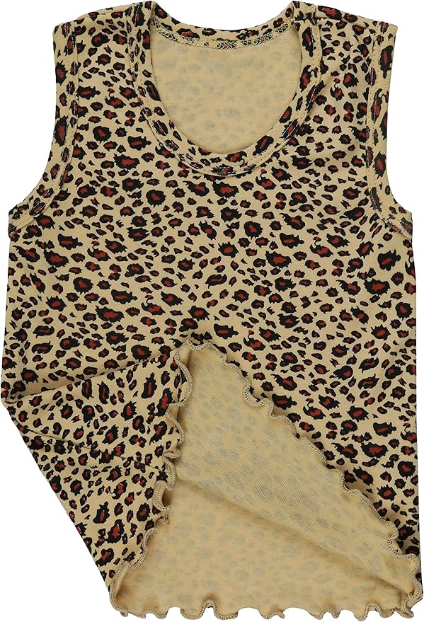 ToBeInStyle Girl's 4 Pack Ruffle Hem Cotton Tank Tops