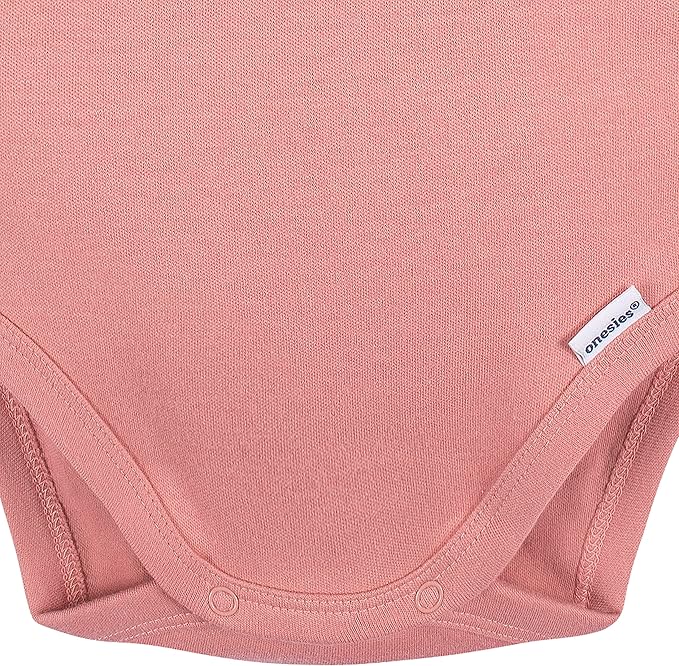 Gerber Unisex Baby Long Sleeve Solid Onesies Multi-pack Interlock 180 Gsm