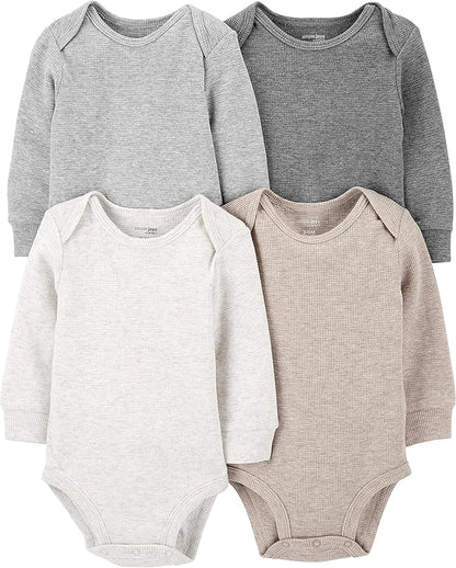 Simple Joys by Carter's Unisex-Baby 4-Pack Long-Sleeve Thermal BodysuitBodysuit